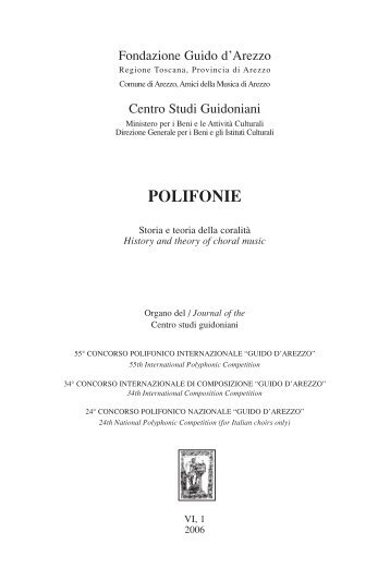 Riviste Polifonie/070_Polifonie+VI+1+2006.pdf - Fondazione Guido ...