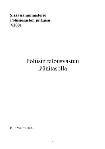 Poliisin talousvastuu läänitasolla