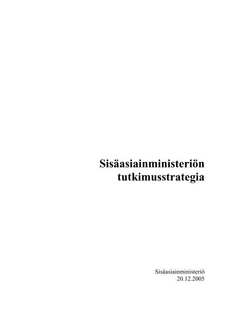 Sisäasiainministeriön tutkimusstrategia - Poliisi