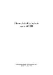 Ulkomaalaislakityöryhmän mietintö 2001 - Poliisi