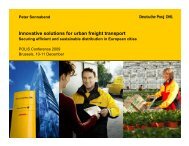 Innovative solutions for urban freight transport - Deutsche Post DHL