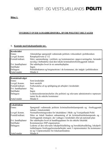Bilag til samarbejdsplan 2009 - Politi
