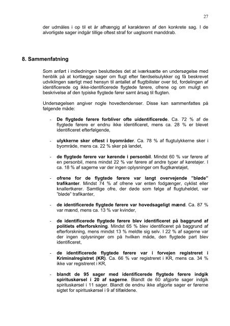 Rapport om flugtbilisme i Danmark i 2005 og 2006 (441K) - Politiets