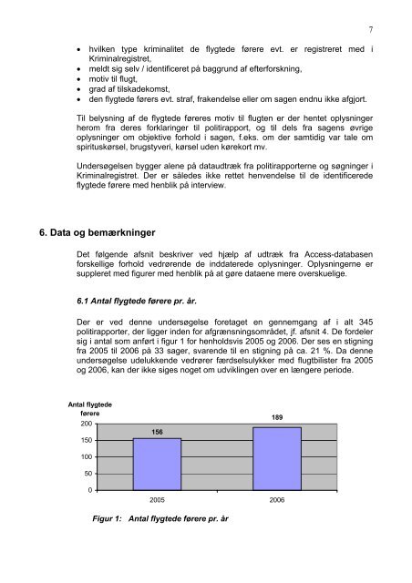 Rapport om flugtbilisme i Danmark i 2005 og 2006 (441K) - Politiets