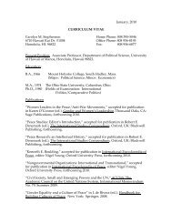 Stephenson CV 1-10 - Department of Political Science - University of ...
