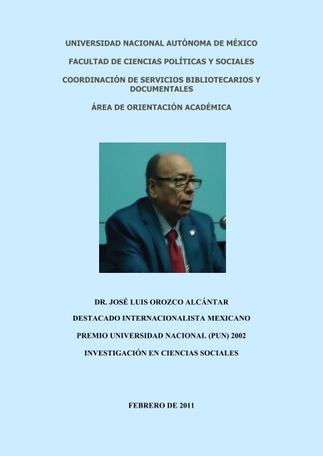 José Luis Orozco Alcántar - Facultad de Ciencias Políticas y ...