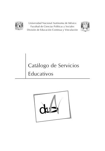 catalogo fcpys - Facultad de Ciencias Políticas y Sociales - UNAM