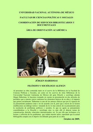 Jürgen Habermas - Facultad de Ciencias Políticas y Sociales ...