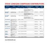 STEVE LONEGAN CAMPAIGN CONTRIBUTORS - PolitickerNJ.com