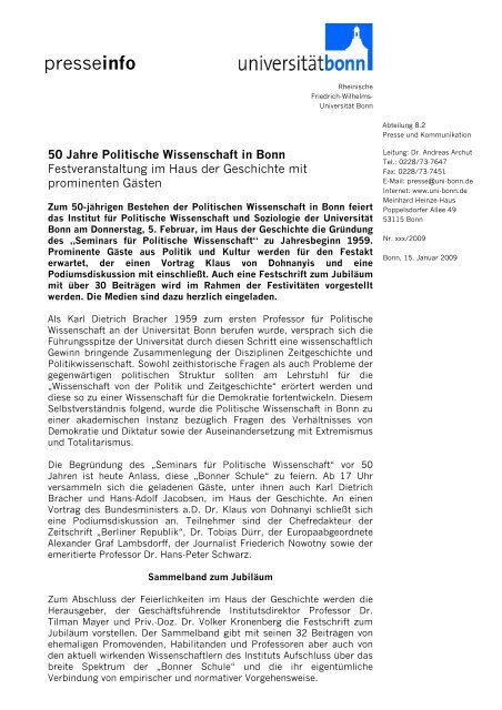 presseinfo - Institut fÃ¼r Politische Wissenschaft und Soziologie ...