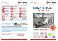 Halle 27 Stand C51/1 ALLES LIVE. - ALFHA