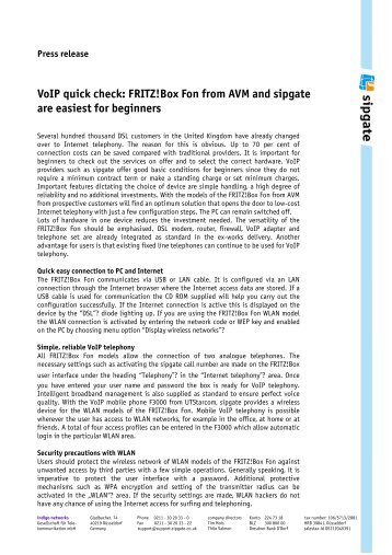 VoIP quick check: FRITZ!Box Fon from AVM and sipgate are easiest ...