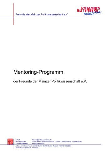 Infoflyer Mentoringprogramm (698 KB) - Institut fÃ¼r ...