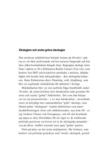 Ekologism och andra grÃ¶na ideologier - Politiken.se