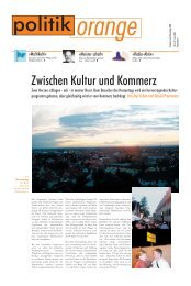 Zwischen Kultur und Kommerz - Politikorange.de