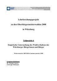 Fragebogen zur 1. Wahlstudie 2008, Lehrforschungsprojekt