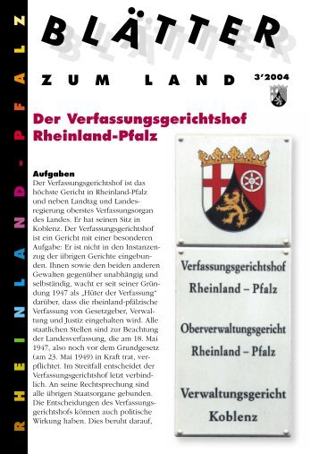 Der Verfassungsgerichtshof Rheinland-Pfalz - Landeszentrale fÃ¼r ...