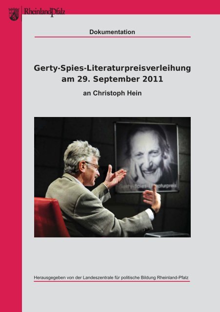 Die Dokumentation der Gerty-Spies-Preisverleihung 2011 liegt