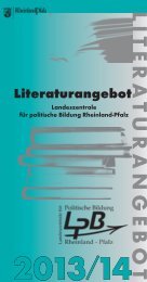 Literaturverzeichnis 2013/14 - Landeszentrale fÃ¼r politische Bildung ...