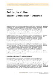 Politische Kultur - Forum Politische Bildung