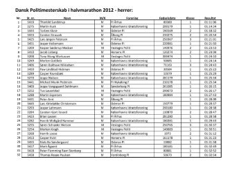 Dansk Politimesterskab i halvmarathon 2012 - herrer: