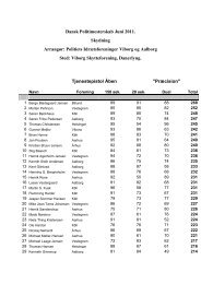 Dansk Politimesterskab Juni 2011. Skydning ArrangÃ¸r: Politiets ...