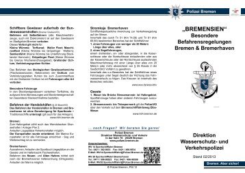 WV14-Bremensien.pdf (200 kB) - Polizei Bremen