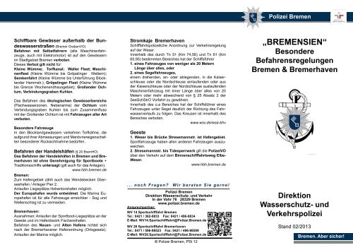 WV14-Bremensien.pdf (200 kB) - Polizei Bremen