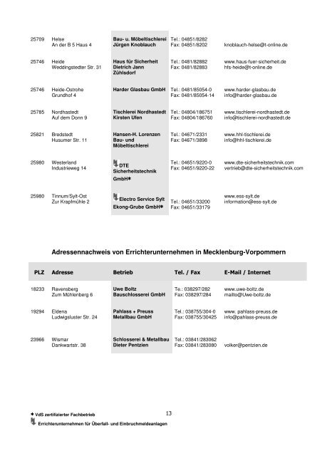 und Einbruchmeldeanlagen (PDF/252 KB) - Landespolizei ...