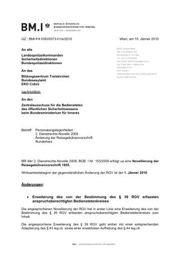 Ãnderungen: â¢ Erweiterung des von der Bestimmung des Â§ 39 ... - FSG