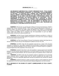 Proposed Ordinance Amending the Polk County Property ...