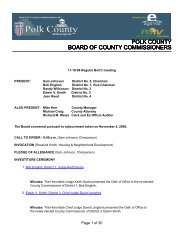 Minutes for meeting - Polk County