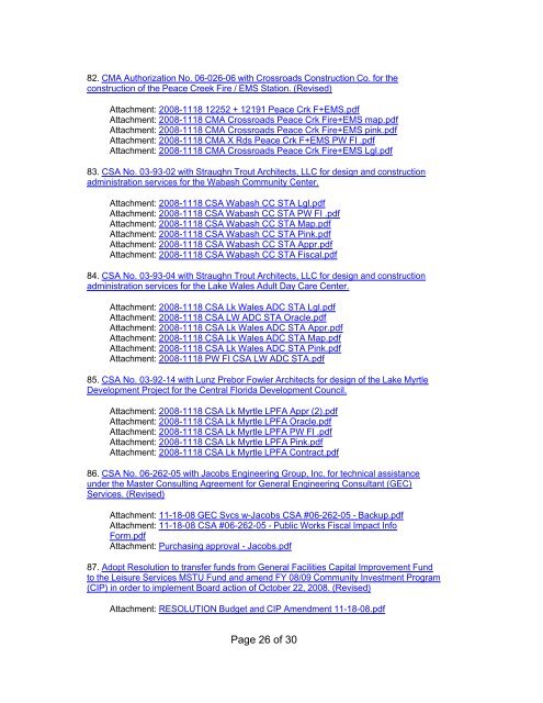 Minutes for meeting - Polk County