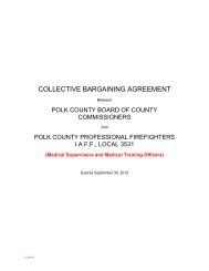 COLLECTIVE BARGAINING AGREEMENT - Polk County