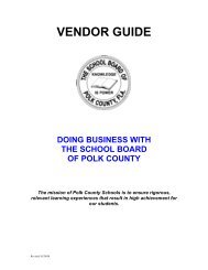 VENDOR GUIDE - Polk County School District