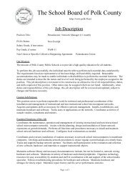 Full Job Description - Polk County School District