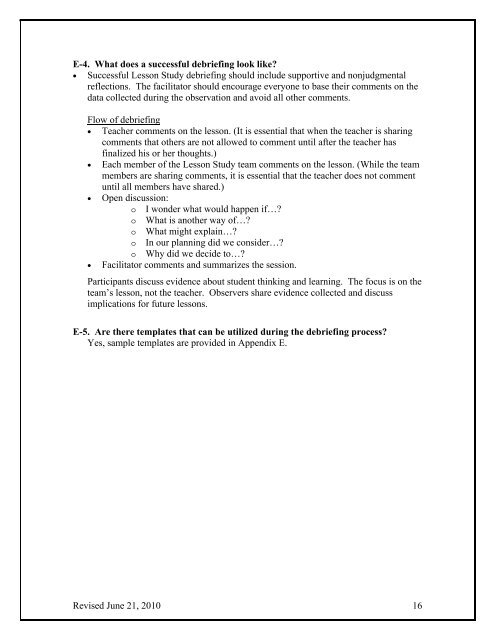 FLDOE Lesson Study Guide - Polk County School District