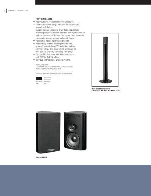 Rm series loudspeakers big speaker sound without the ... - Polk Audio