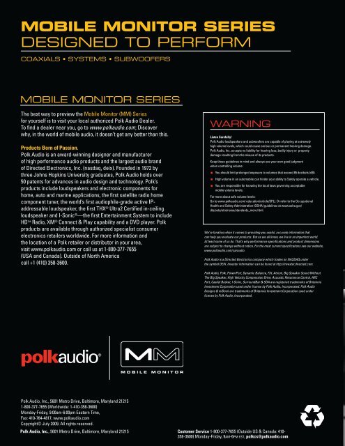 MM Catalog English - Polk Audio