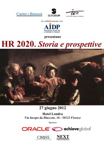 HR 2020. Storia e prospettive - Carter & Benson