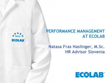 PERFORMANCE MANAGEMENT AT ECOLAB Natasa Fras ... - Aidp