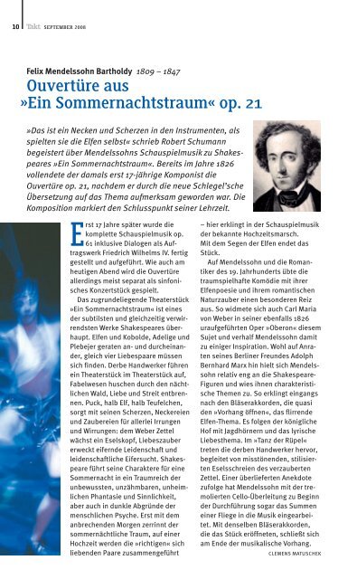 Felix Mendelssohn Bartholdy: Sommernachtstraum-OuvertÃ¼re