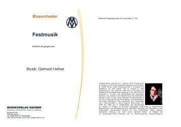 Festmusik - Musikverlag Gerhard Hafner