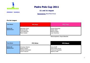 Pedro Polo Cup 201_Programm