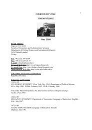 curriculum vitae - english - Department of Political Science and ...
