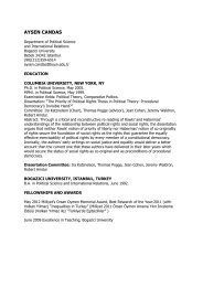 Curriculum Vitae (English) - Department of Political Science and ...
