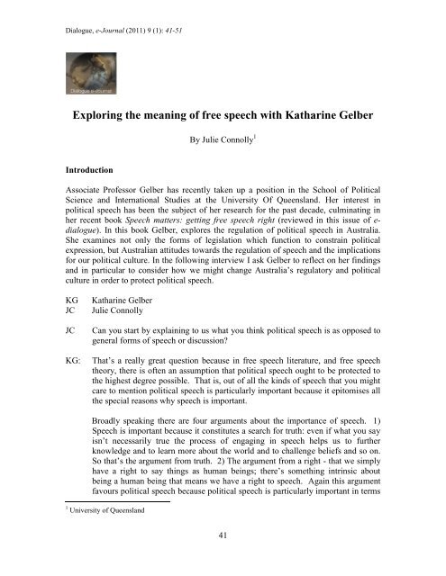 Exploring the meaning of free speech with Katharine Gelber