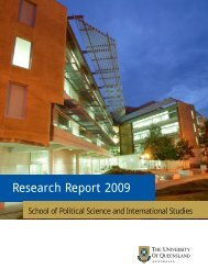 Research Report 2009 - School of Political Science and ...