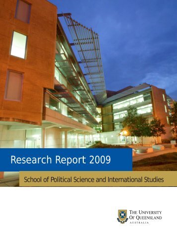 Research Report 2009 - School of Political Science and ...