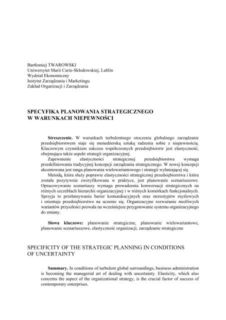 Quarterly No. 2 (pdf) (1,8 MB) - Politechnika ÅlÄska